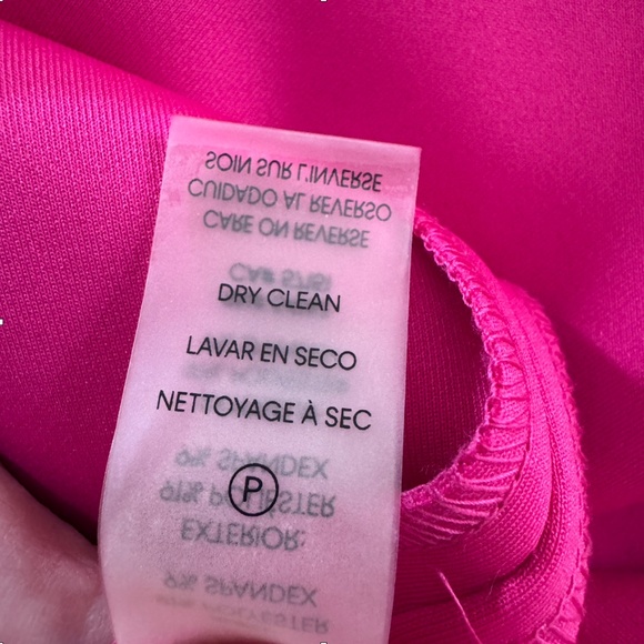 Calvin Klein Hot Pink Capped Sleeve Scuba Sheath Dress Size 4 - Picture 11 of 12